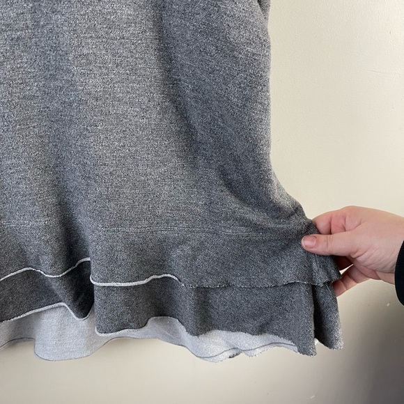 Sundry tiered pullover scoop neck sweatshirt in heathered grey size 0 XS - Picture 6 of 11